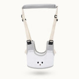 Pasyu baby walking harness in grey and white, front view